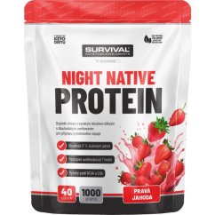 Night Native Protein - 1000 g, pravá jahoda