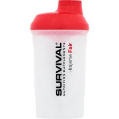 Šejkr Survival - 600 ml (bílo-červený)